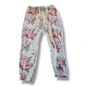 Stitch and Stardom Flora Cuffed Lounge Pants Size M